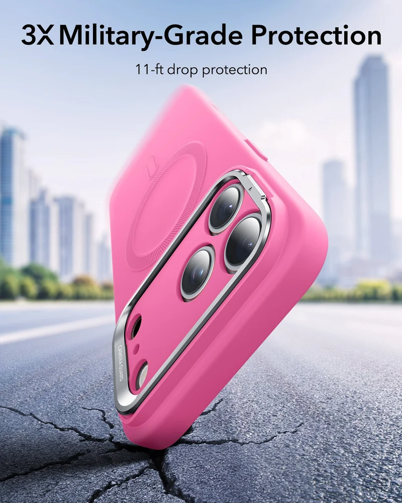 iPhone 17 Pro Max Cloud Soft Magnetic Case (Camera Control, Stash Stand) - Rosy Pink