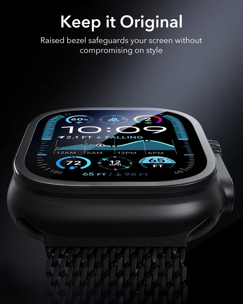 Apple Watch Ultra 3 Armorite Screen Protector - Titanium / Black