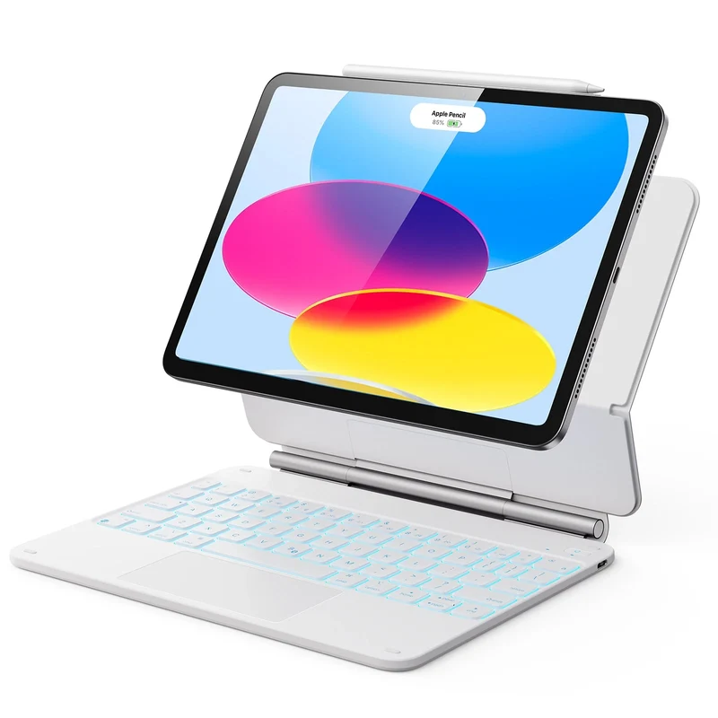 iPad 11th" (A16, 2025) Rebound Magnetic Keyboard Case - US Layout-White