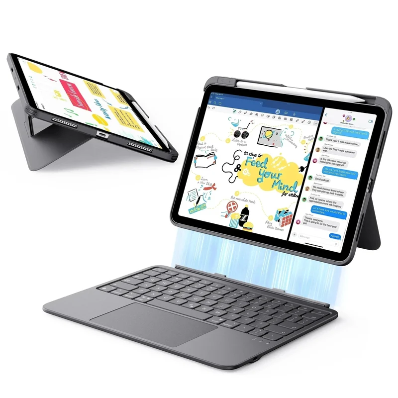 iPad Air 11" (2024) Flex Keyboard Case (Detachable)- US Layout-Dark Gray