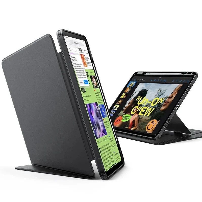 iPad Air 13" (2025) Flip Magnetic Case with Pencil Holder - Black