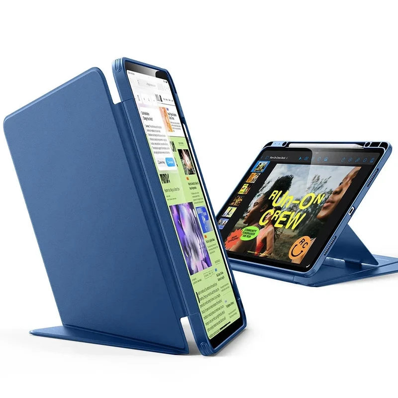 iPad Air 13" (M2) 2024 Bundle Flip Magnetic Case with Geo Digital Pencil- Navy Blue