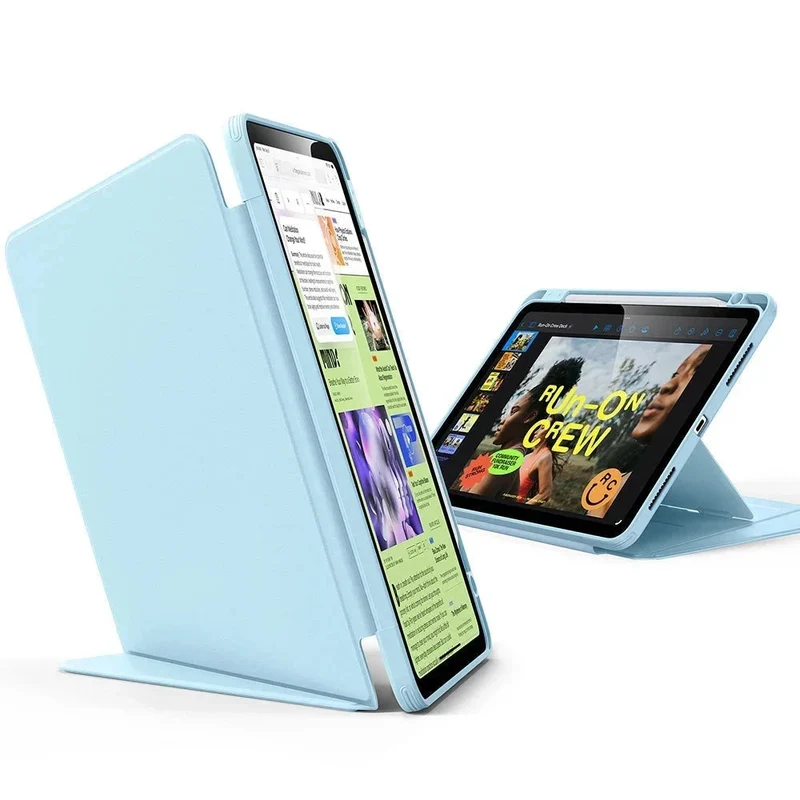 iPad Air 11" (2025) Flip Magnetic Case with Pencil Holder - Sky Blue