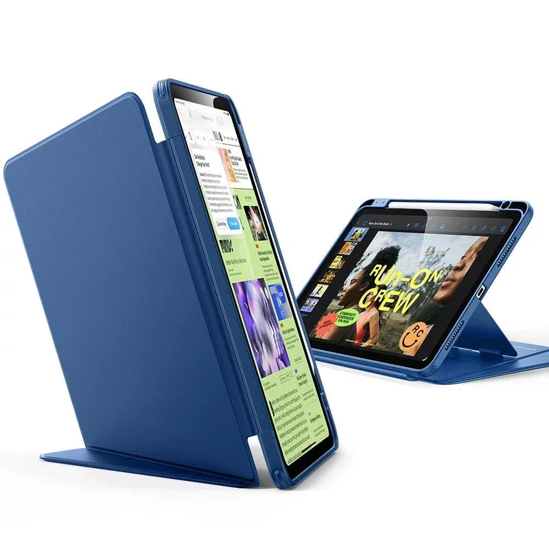 iPad Air 11" (2025) Flip Magnetic Case with Pencil Holder - Navy Blue