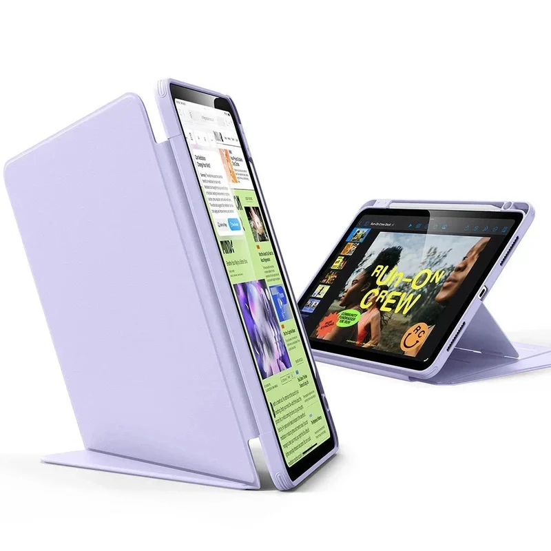 iPad Air 11" (M3) 2025 Bundle Flip Magnetic Case with Geo Digital Pencil - Light Purple