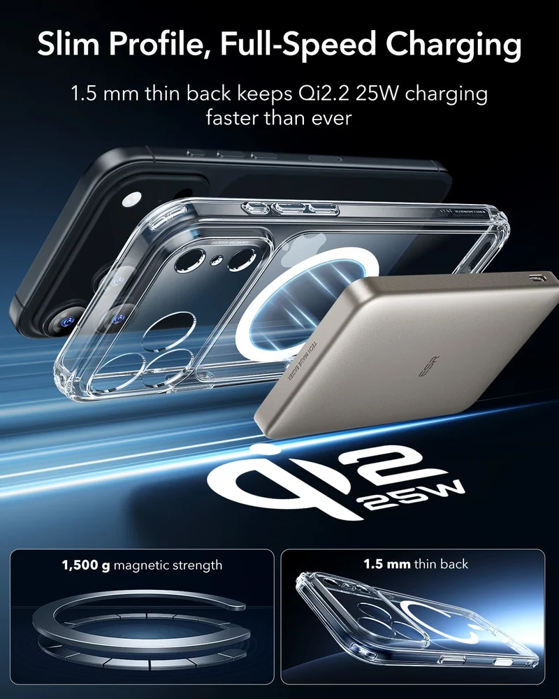 iPhone 17 Pro Max Classic Hybrid Magnetic Case (Camera Control) - Clear