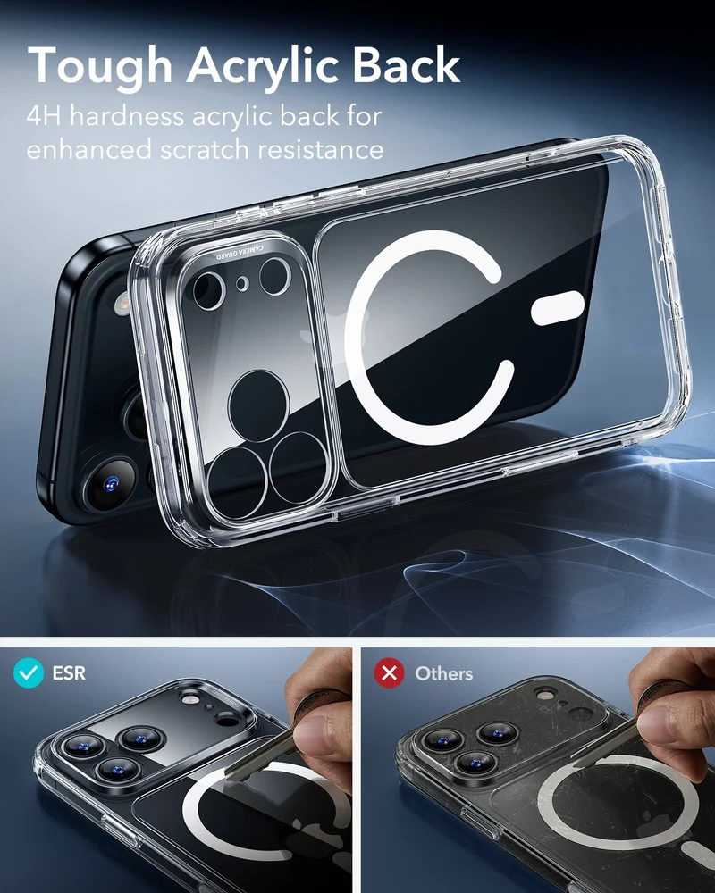 iPhone 17 Pro Max Classic Hybrid Magnetic Case (Camera Control) - Clear