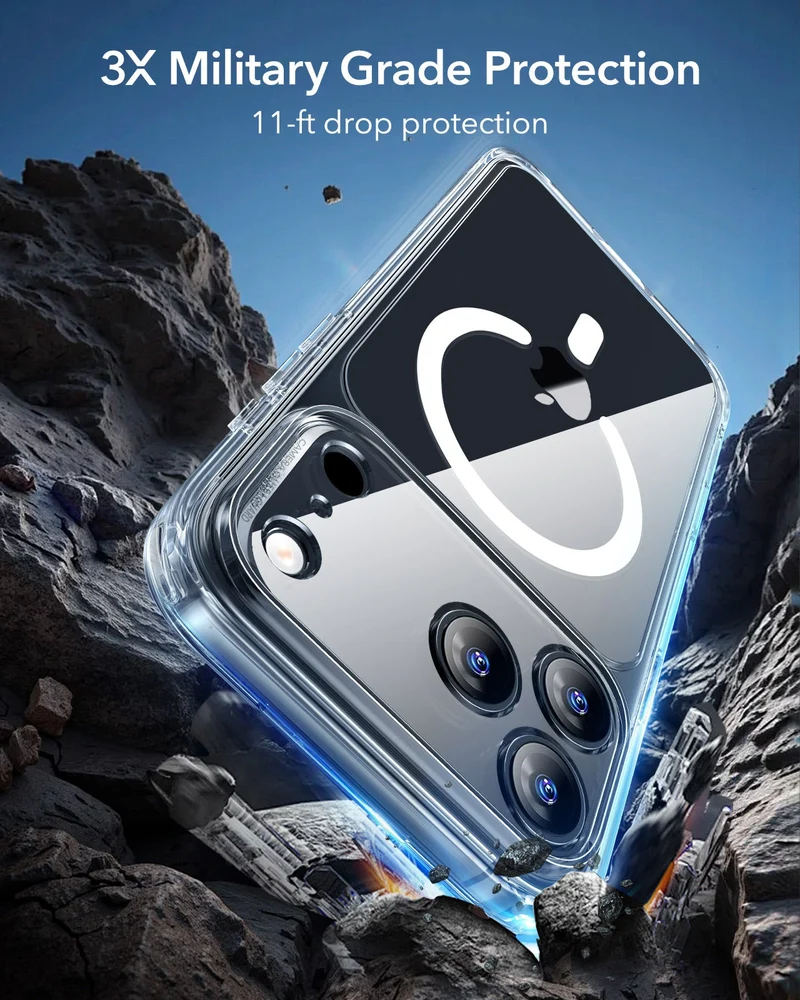 iPhone 17 Pro Classic Hybrid Magnetic Case (Camera Control) - Clear
