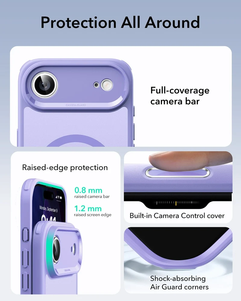 iPhone Air Classic Hybrid Magnetic Case (Camera Control) - Frosted Purple