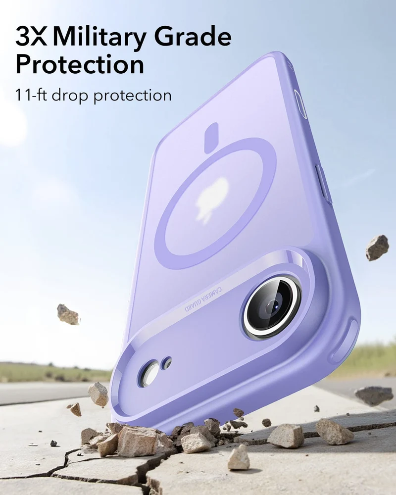 iPhone Air Classic Hybrid Magnetic Case (Camera Control) - Frosted Purple