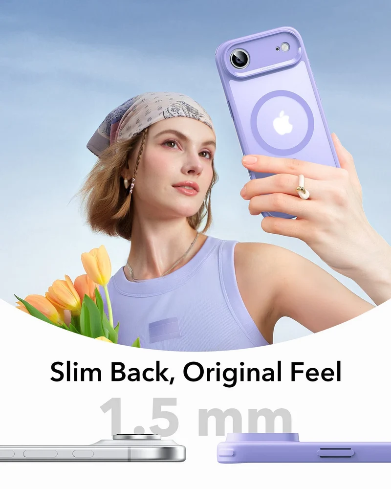 iPhone Air Classic Hybrid Magnetic Case (Camera Control) - Frosted Purple