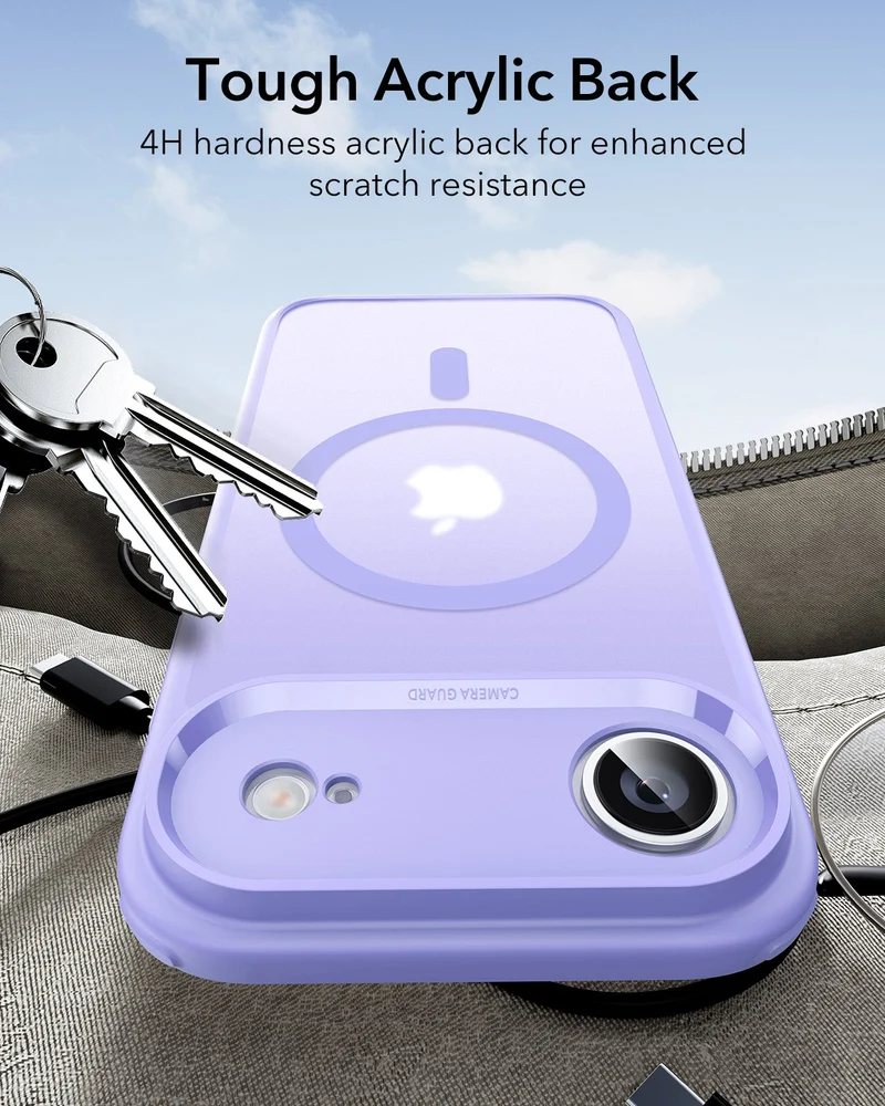 iPhone Air Classic Hybrid Magnetic Case (Camera Control) - Frosted Purple