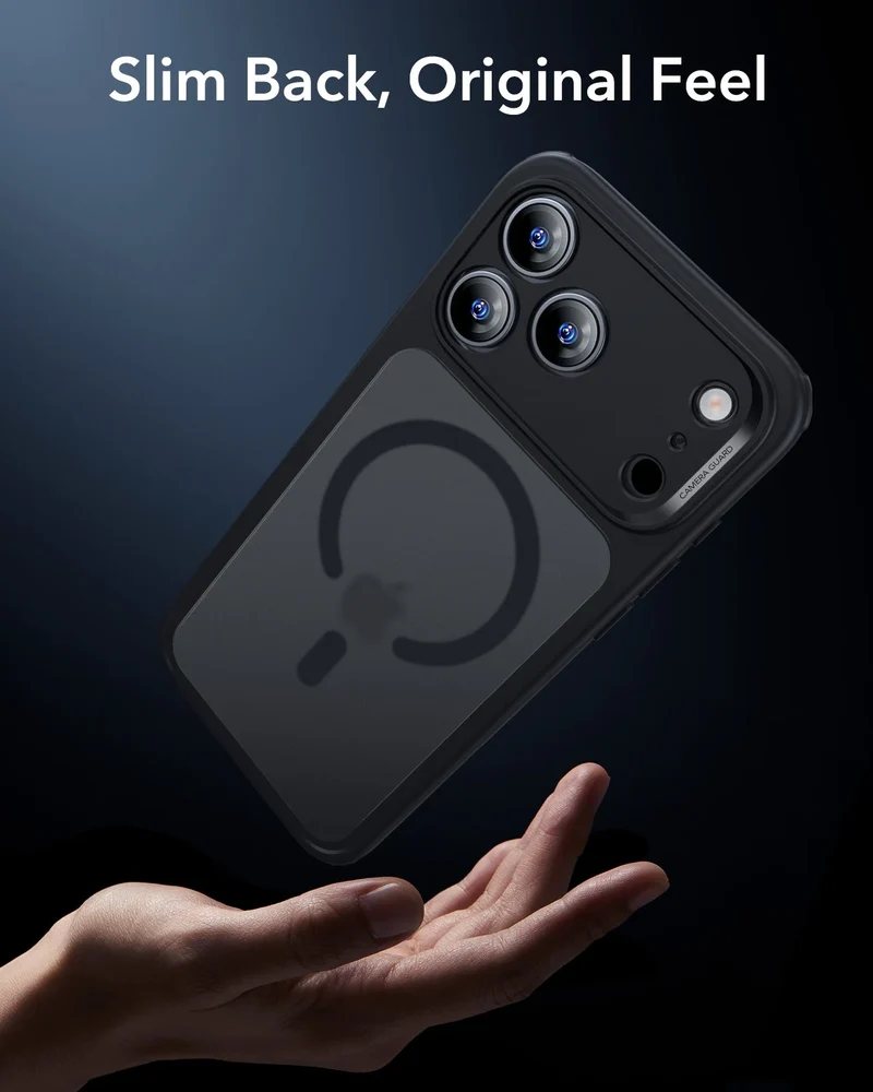 iPhone 17 Pro Max Classic Hybrid Magnetic Case (Camera Control) - Frosted Black
