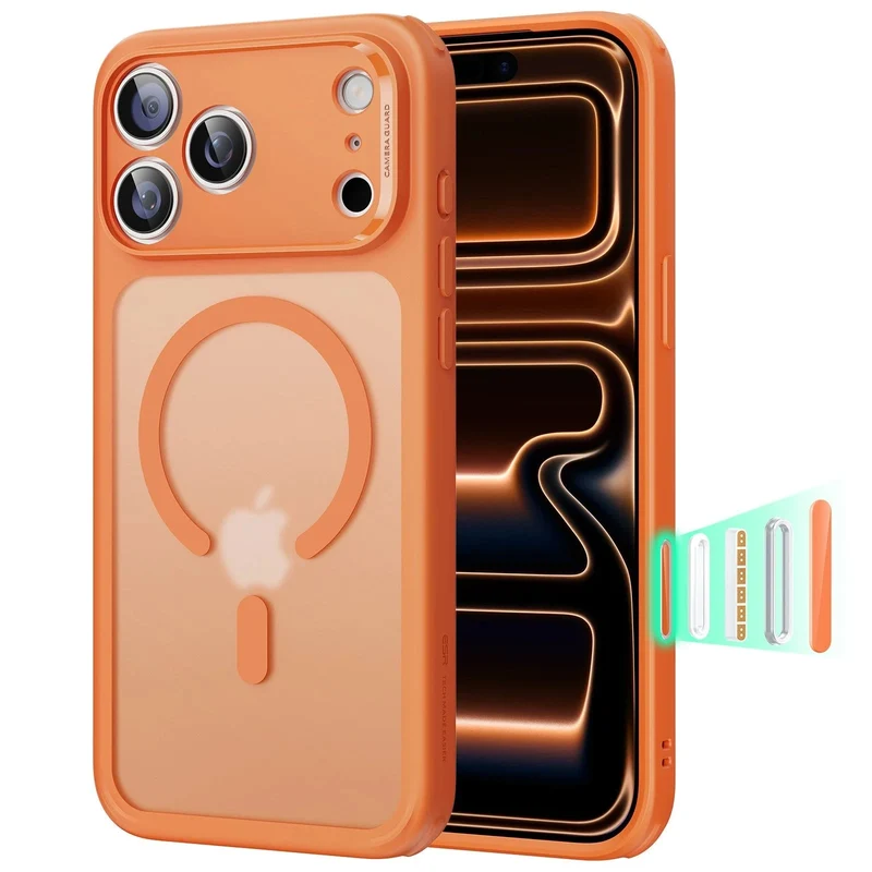 iPhone 17 Pro Classic Hybrid Magnetic Case (Camera Control) - Frosted Purple
