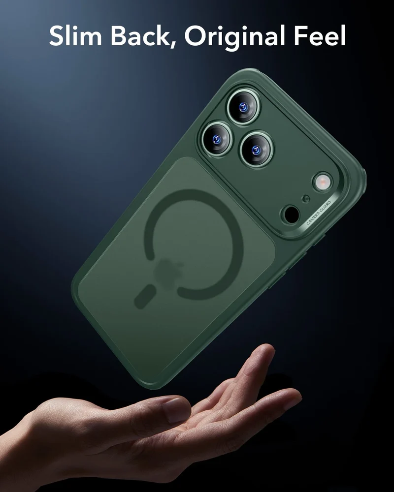 iPhone 17 Pro Classic Hybrid Magnetic Case (Camera Control) - Frosted Green