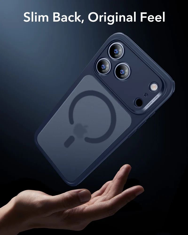 iPhone 17 Pro Classic Hybrid Magnetic Case (Camera Control) - Frosted Blue