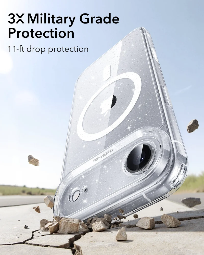 iPhone Air Classic Hybrid Magnetic Case (Camera Control) - Clear Shimmer