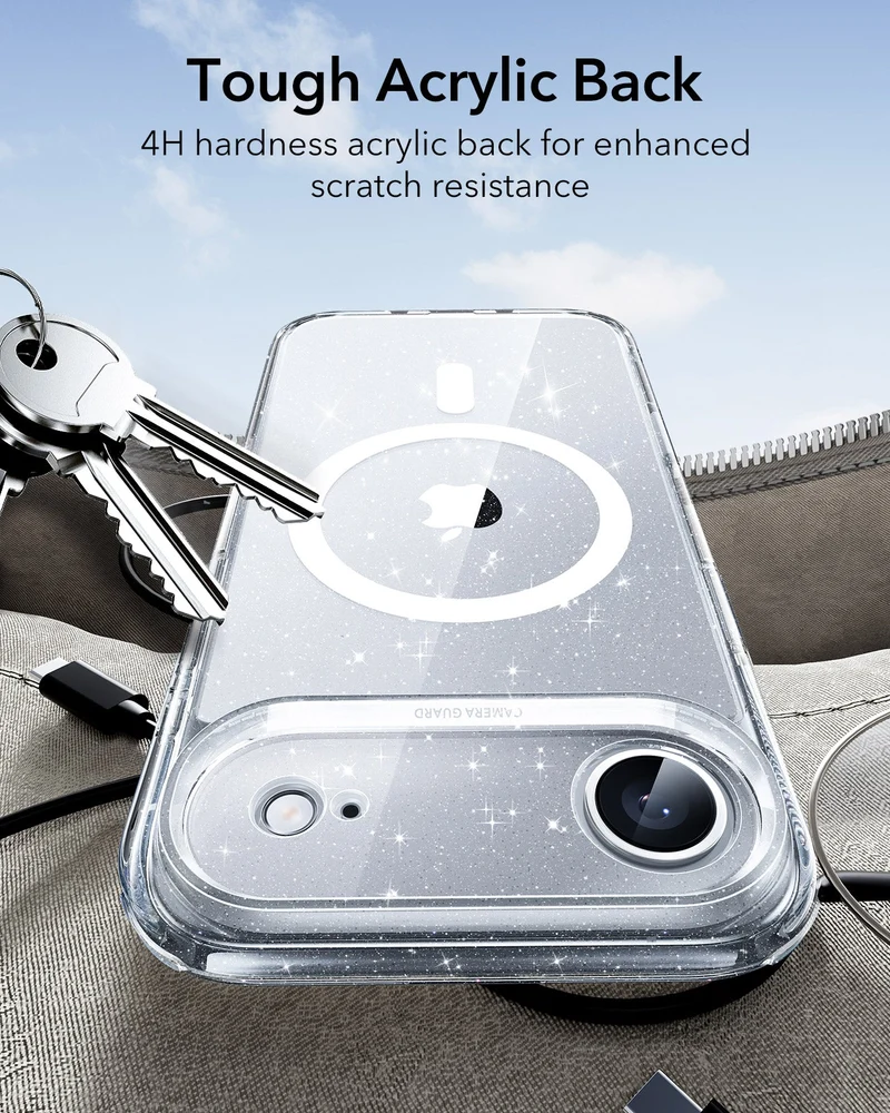iPhone Air Classic Hybrid Magnetic Case (Camera Control) - Clear Shimmer