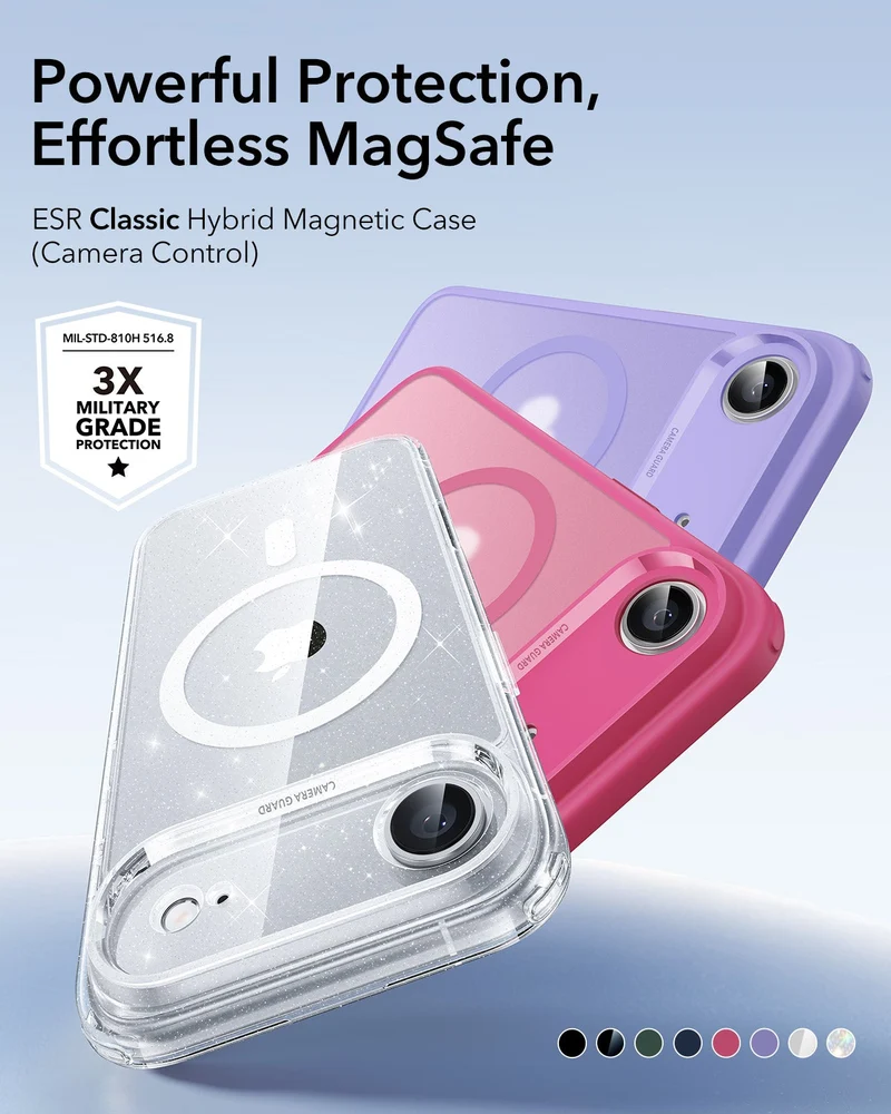 iPhone Air Classic Hybrid Magnetic Case (Camera Control) - Frosted Pink