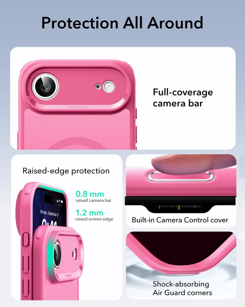 iPhone Air Classic Hybrid Magnetic Case (Camera Control) - Frosted Pink