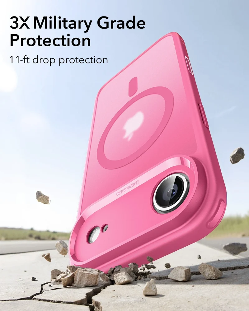 iPhone Air Classic Hybrid Magnetic Case (Camera Control) - Frosted Pink