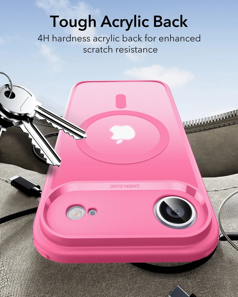 iPhone Air Classic Hybrid Magnetic Case (Camera Control) - Frosted Pink
