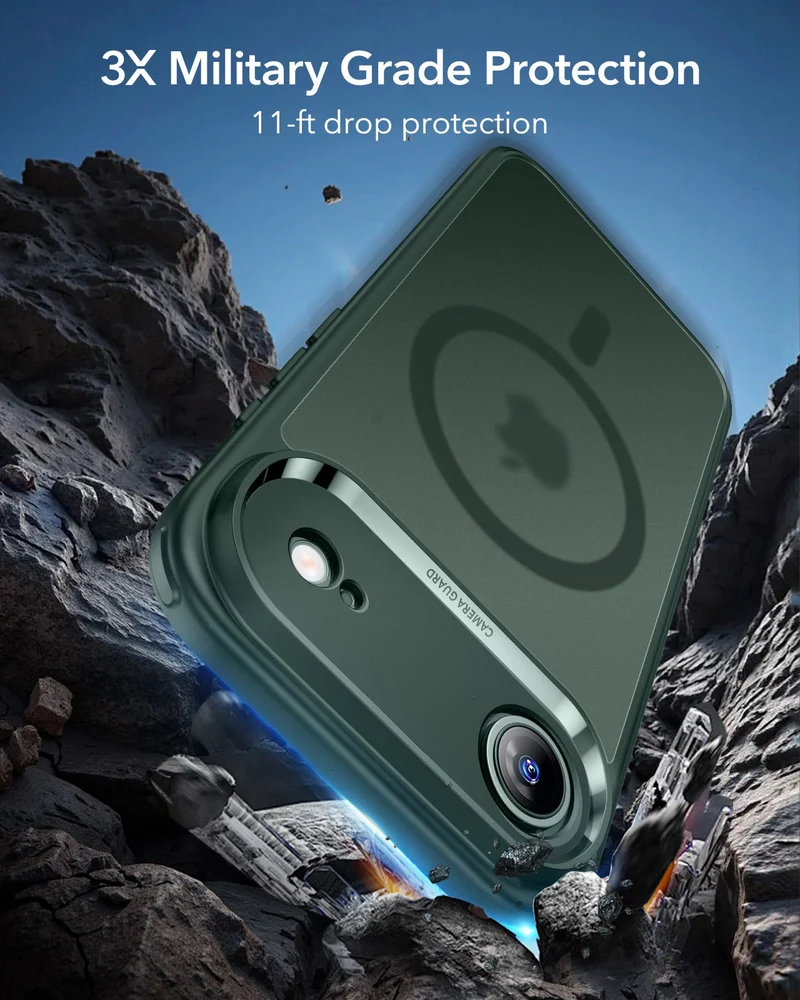 iPhone Air Classic Hybrid Magnetic Case (Camera Control) - Frosted Green