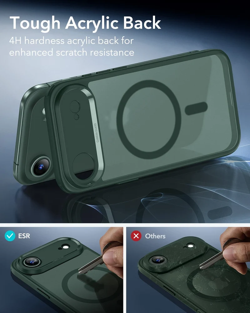 iPhone Air Classic Hybrid Magnetic Case (Camera Control) - Frosted Green