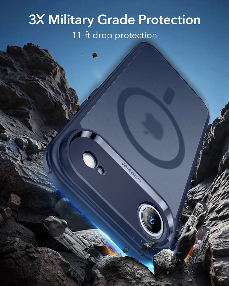 iPhone Air Classic Hybrid Magnetic Case (Camera Control) - Frosted Blue