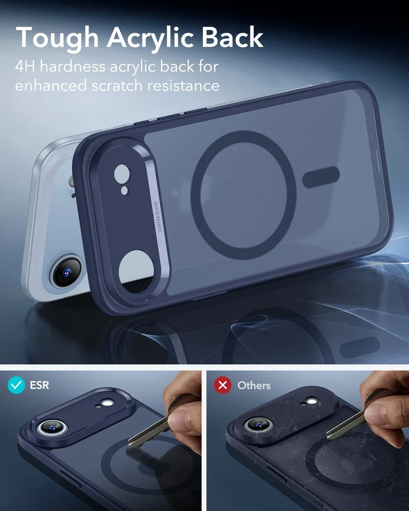 iPhone Air Classic Hybrid Magnetic Case (Camera Control) - Frosted Blue