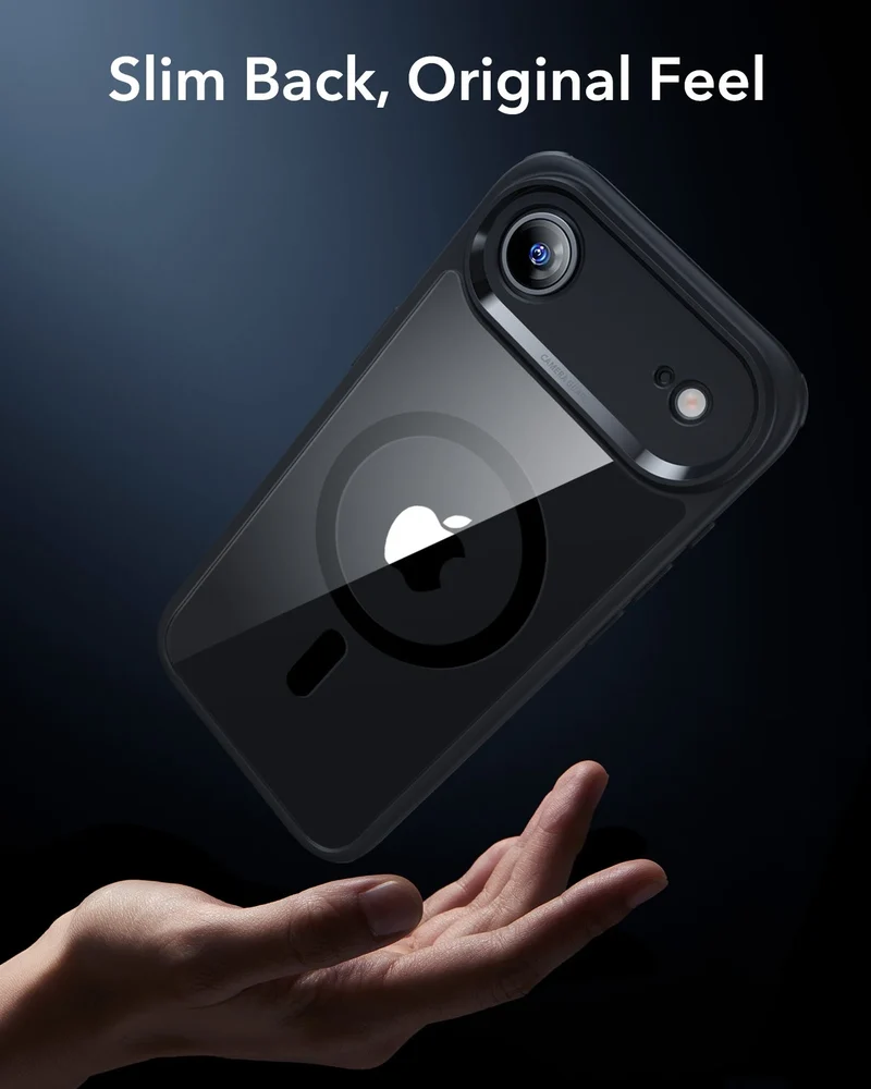 iPhone Air Classic Hybrid Magnetic Case (Camera Control) - Clear Black