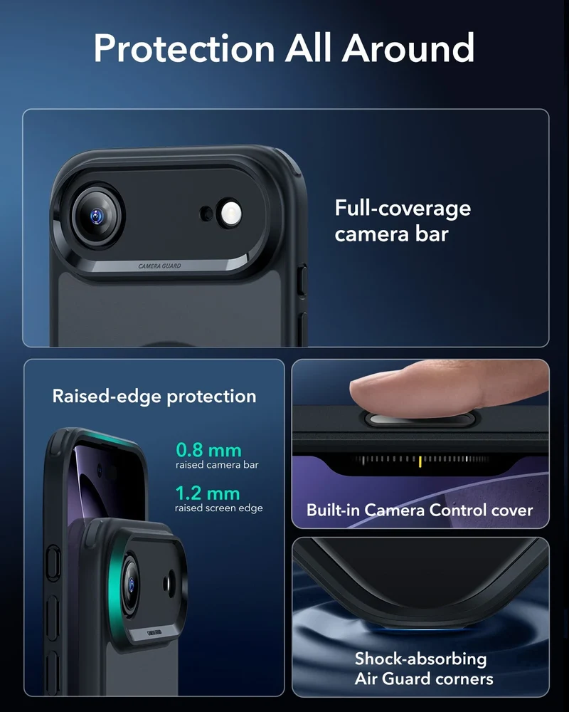iPhone Air Classic Hybrid Magnetic Case (Camera Control) - Frosted Black