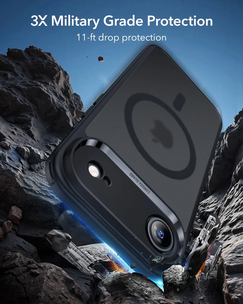 iPhone Air Classic Hybrid Magnetic Case (Camera Control) - Frosted Black