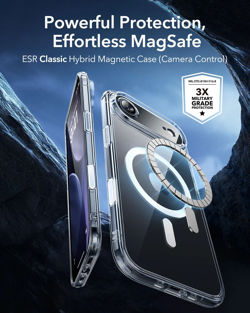 iPhone Air Classic Hybrid Magnetic Case (Camera Control) - Clear