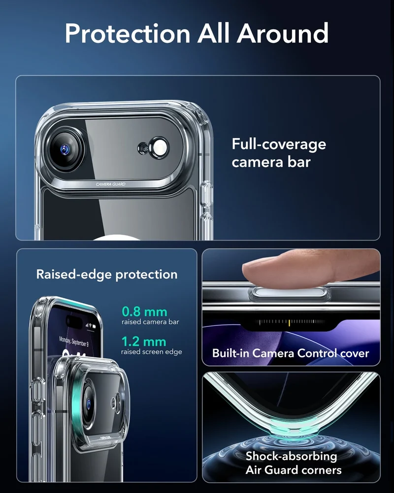 iPhone Air Classic Hybrid Magnetic Case (Camera Control) - Clear