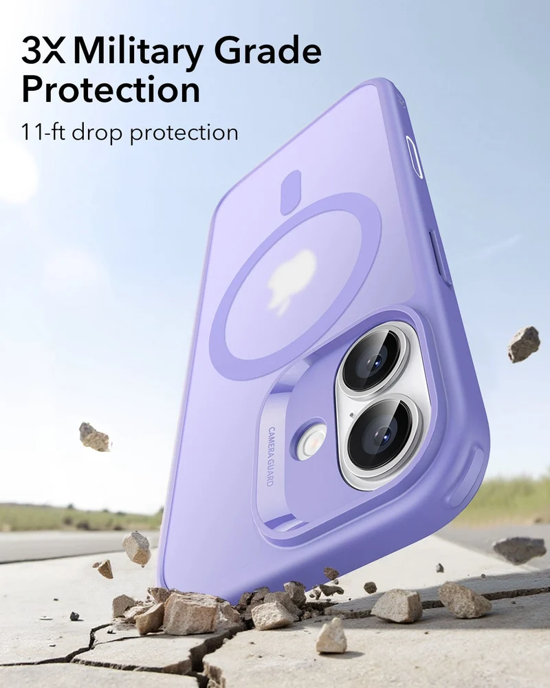 iPhone 17 Classic Hybrid Magnetic Case (Camera Control) - Frosted Purple