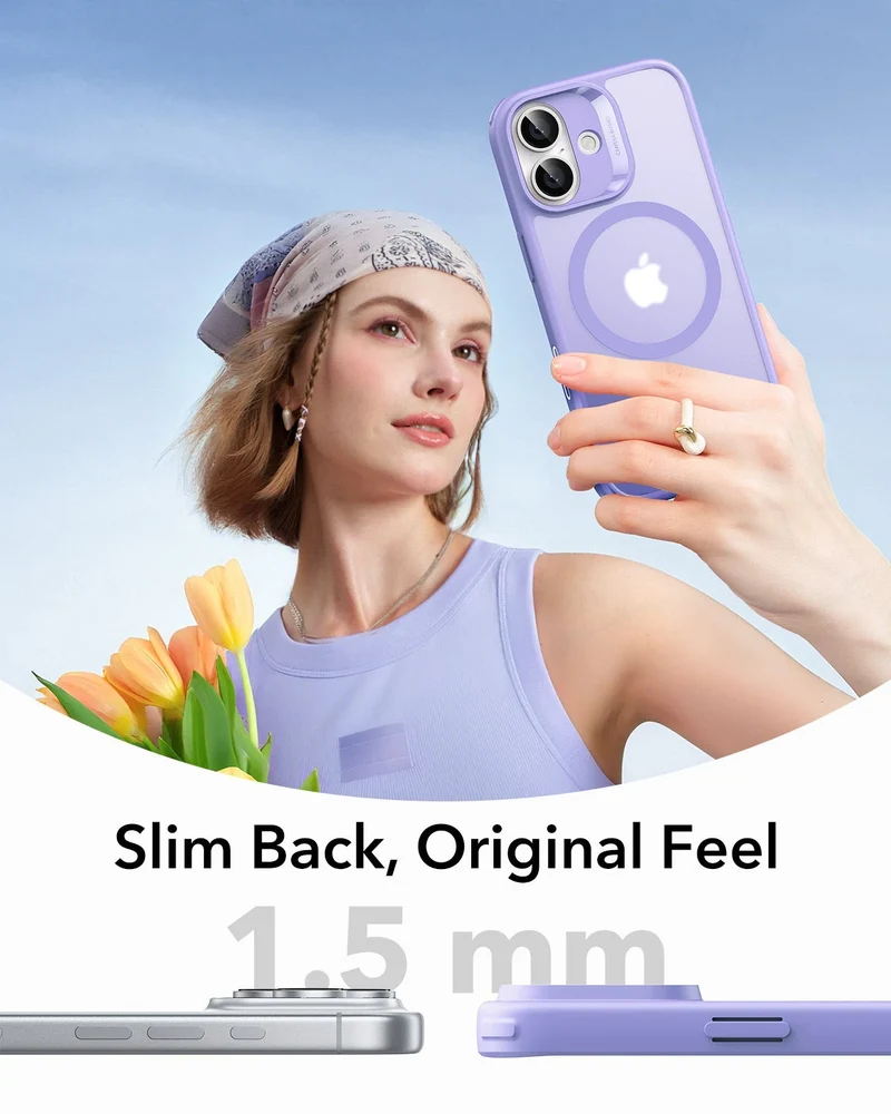 iPhone 17 Classic Hybrid Magnetic Case (Camera Control) - Frosted Purple