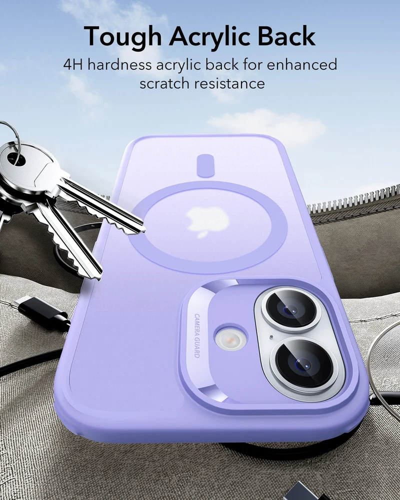 iPhone 17 Classic Hybrid Magnetic Case (Camera Control) - Frosted Purple