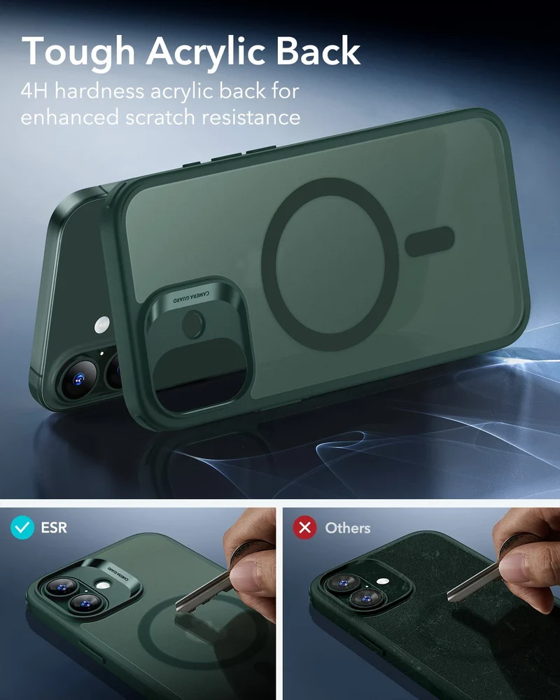 iPhone 17 Classic Hybrid Magnetic Case (Camera Control) - Frosted Green