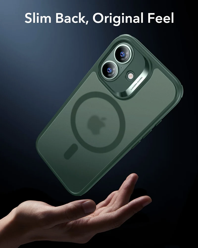 iPhone 17 Classic Hybrid Magnetic Case (Camera Control) - Frosted Green