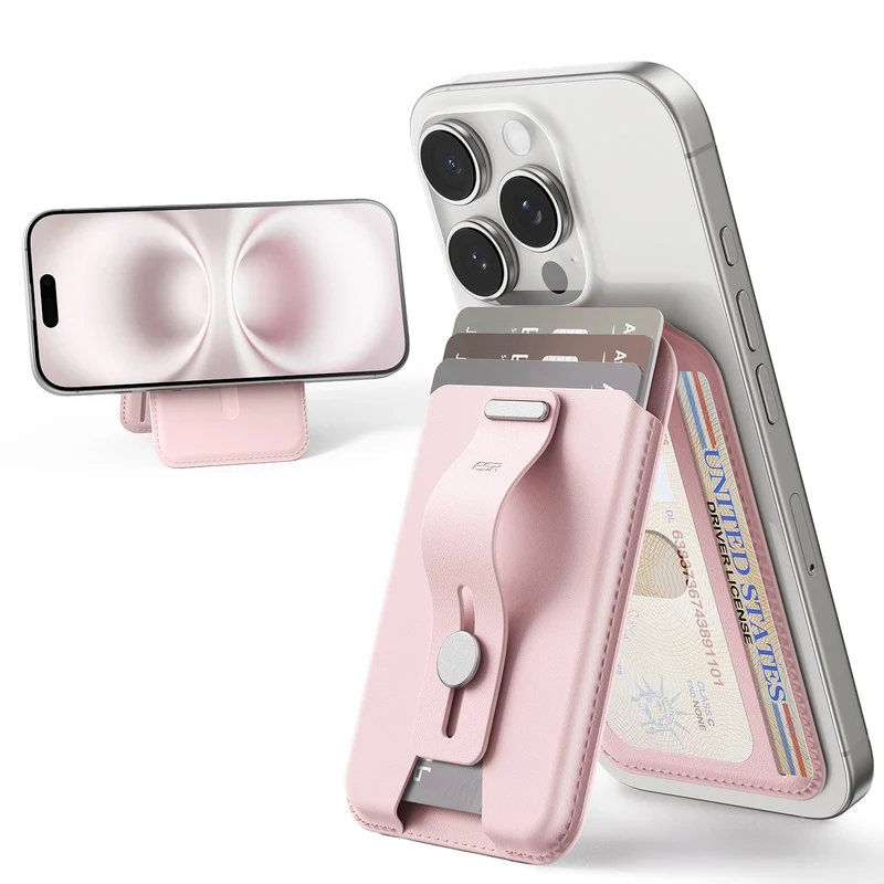 Grip Wallet Stand (HaloLock) - Pink