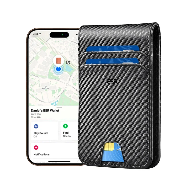 Geo Card Holder - Black Carbon Fiber