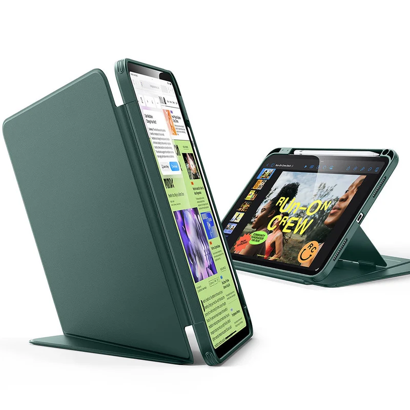 iPad 10th Gen Bundle Flip Magnetic Case with Geo Digital Pencil - Green