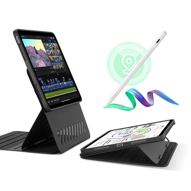 iPad Air 13" (M2) 2024 Bundle Shift Magnetic Case with Geo Digital Pencil - Black