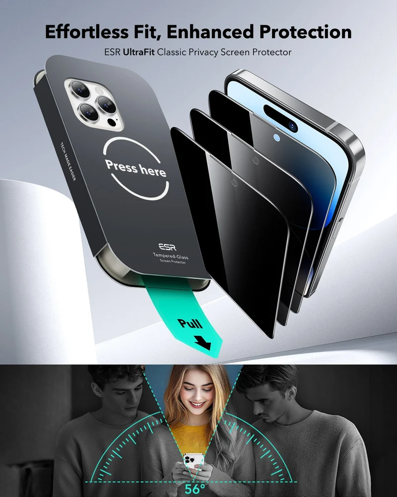 iPhone 14 Pro Max UltraFit Classic Privacy Screen Protector - 3 Pack