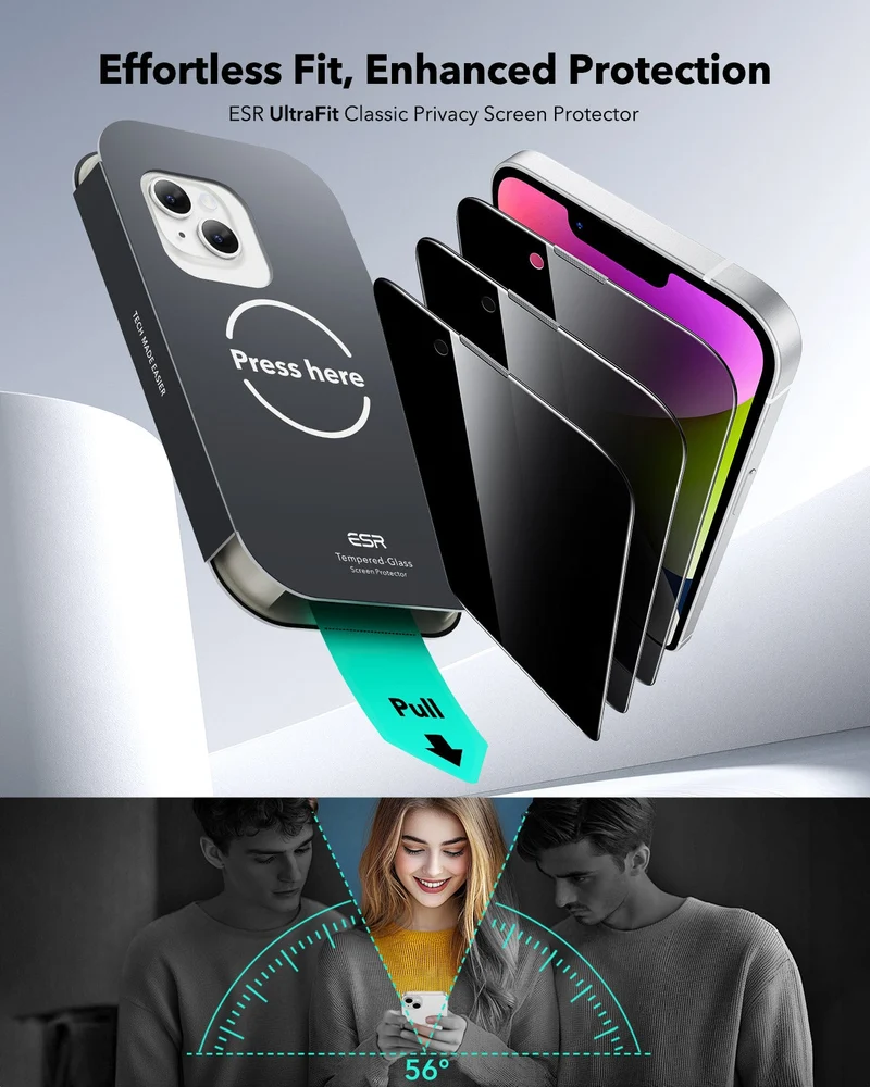 iPhone 14 Plus/13 Pro Max UltraFit Classic Privacy Screen Protector - 3 Pack