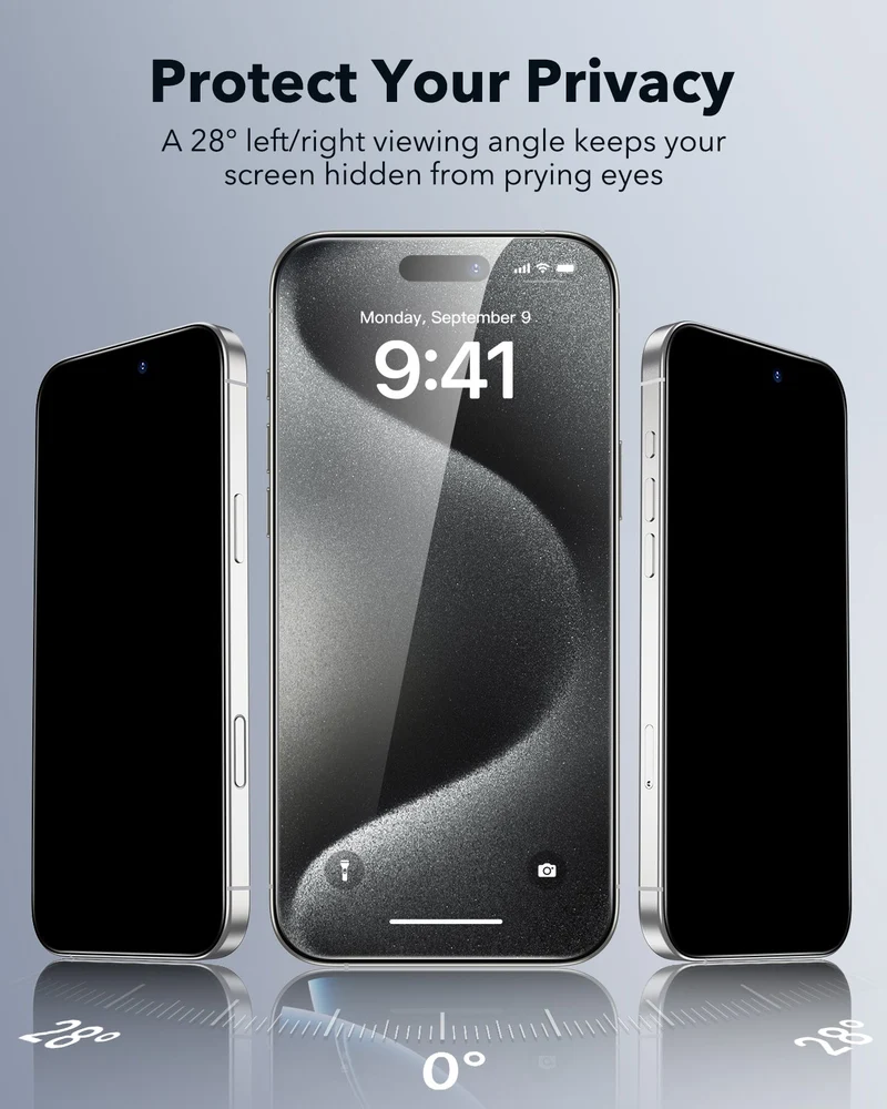 iPhone 15 Pro UltraFit Classic Privacy Screen Protector - 3 Pack