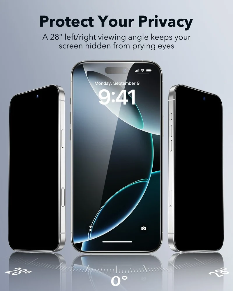 iPhone 16 Pro Max UltraFit Classic Privacy Screen Protector - 3 Pack