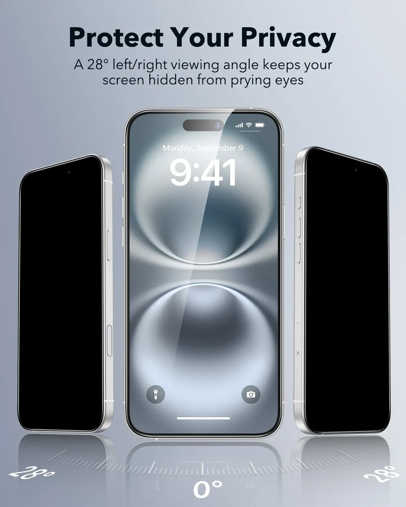 iPhone 16/15 UltraFit Classic Privacy Screen Protector - 3 Pack