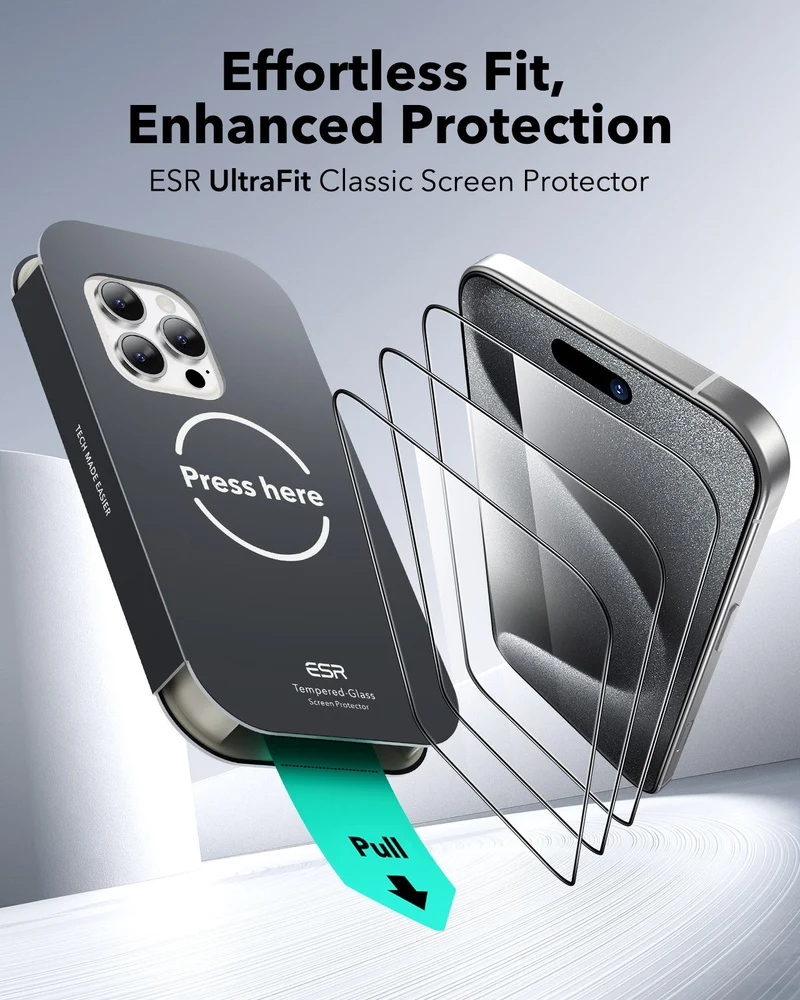 iPhone 15 Pro UltraFit Classic Screen Protector -3 Pack